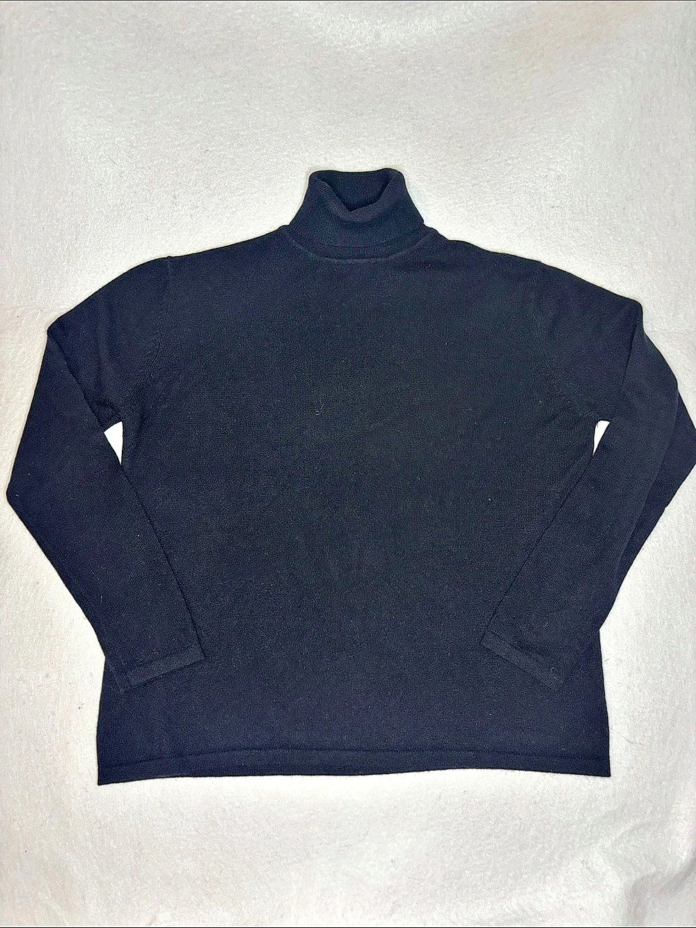 Preston & York 100% Cashmere Black Turtleneck Sweater